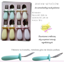 zestaw sztućcy do nauki jedzenia rozszerzanie diety pierwsze smaki