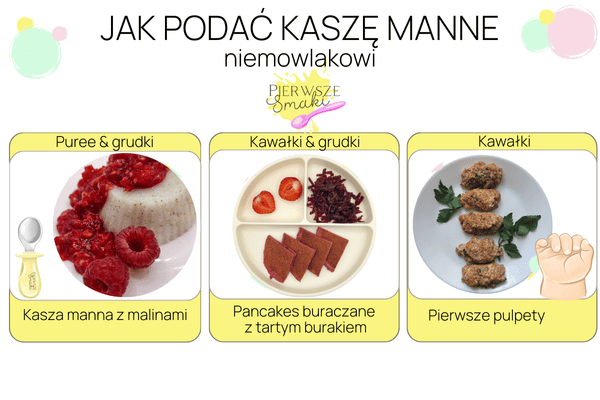 Jak podać kaszę manne niemowlakowi.
