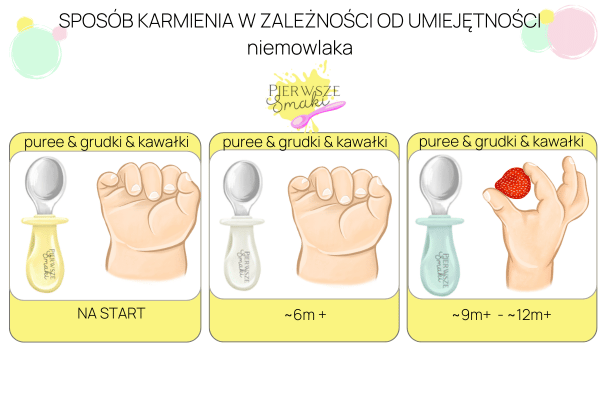 Sposób karmienia niemowlaka w zależności od umiejętności - rozszerzanie diety