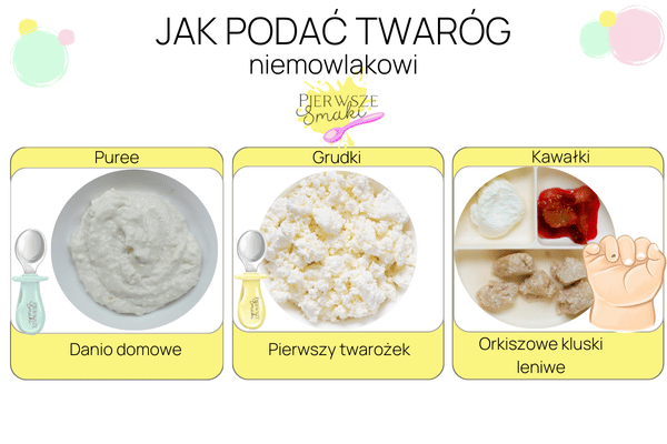 Twróg w diecie niemowlaka, jak podać twaróg niemowlakowi.Przepisy z twarogiem dla niemowlaka